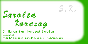 sarolta korcsog business card